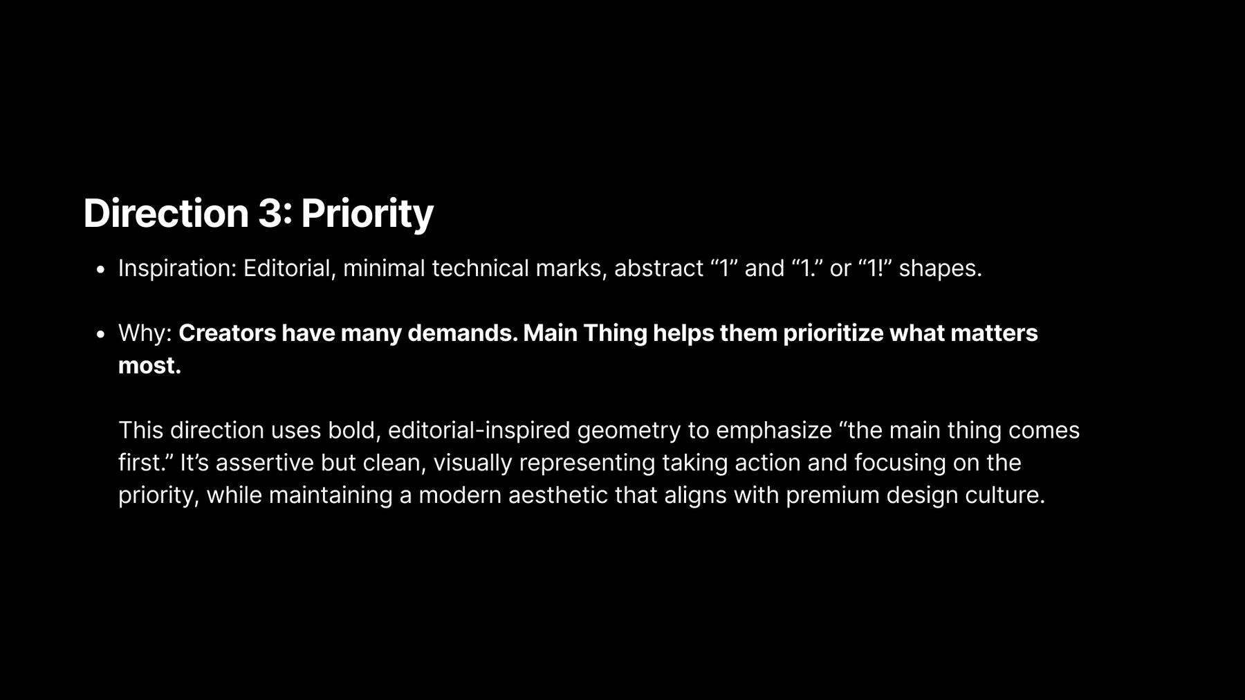 From the brand exploration deck: Direction 3